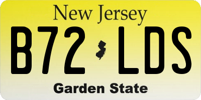 NJ license plate B72LDS