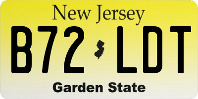 NJ license plate B72LDT
