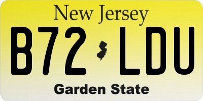 NJ license plate B72LDU