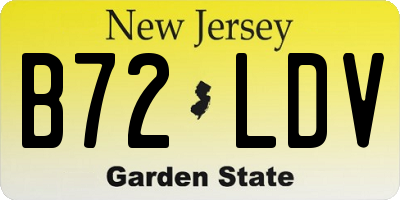 NJ license plate B72LDV