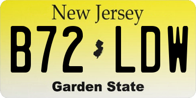 NJ license plate B72LDW