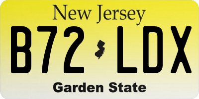 NJ license plate B72LDX