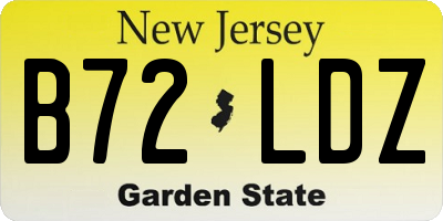 NJ license plate B72LDZ