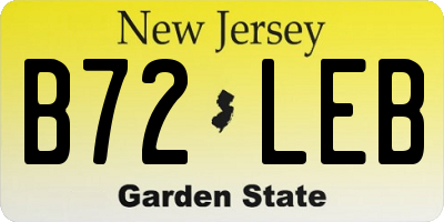 NJ license plate B72LEB