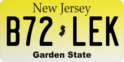 NJ license plate B72LEK