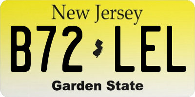 NJ license plate B72LEL