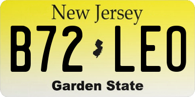 NJ license plate B72LEO