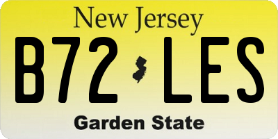 NJ license plate B72LES