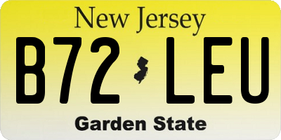 NJ license plate B72LEU