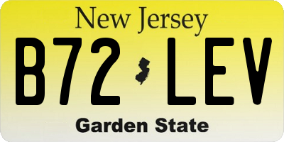 NJ license plate B72LEV