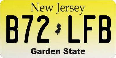 NJ license plate B72LFB