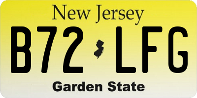 NJ license plate B72LFG