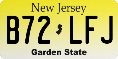 NJ license plate B72LFJ