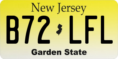 NJ license plate B72LFL