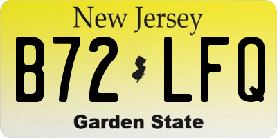 NJ license plate B72LFQ