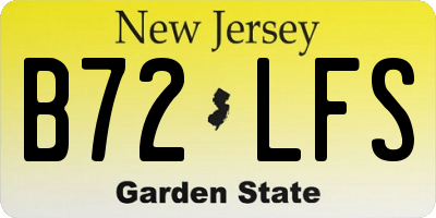 NJ license plate B72LFS