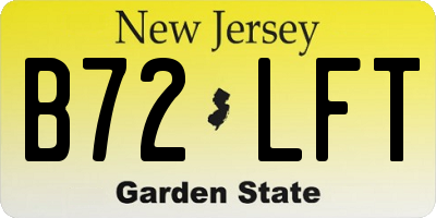 NJ license plate B72LFT