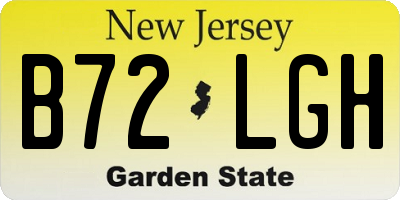 NJ license plate B72LGH