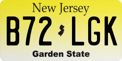 NJ license plate B72LGK