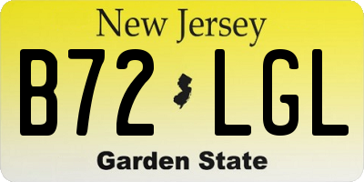 NJ license plate B72LGL