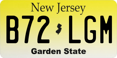 NJ license plate B72LGM