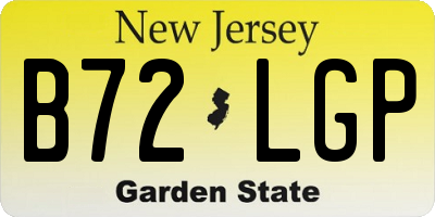NJ license plate B72LGP