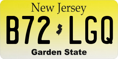 NJ license plate B72LGQ