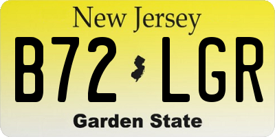 NJ license plate B72LGR
