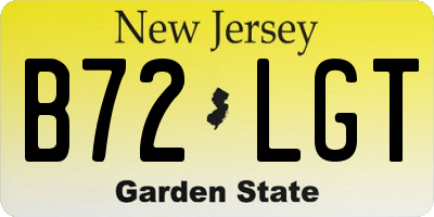 NJ license plate B72LGT
