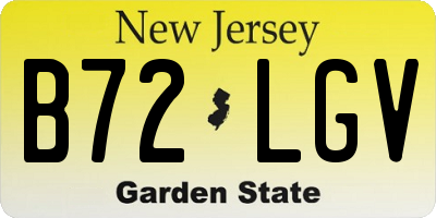 NJ license plate B72LGV