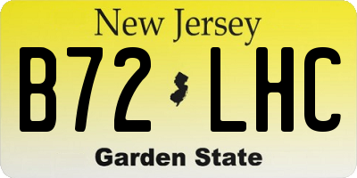 NJ license plate B72LHC