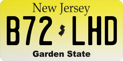 NJ license plate B72LHD