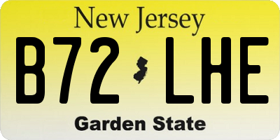 NJ license plate B72LHE