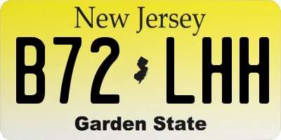 NJ license plate B72LHH