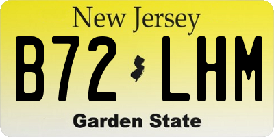 NJ license plate B72LHM