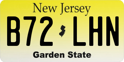 NJ license plate B72LHN