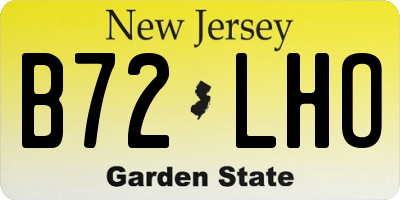 NJ license plate B72LHO