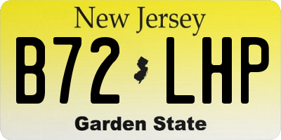 NJ license plate B72LHP