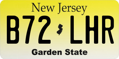 NJ license plate B72LHR