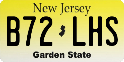 NJ license plate B72LHS