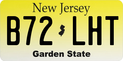 NJ license plate B72LHT