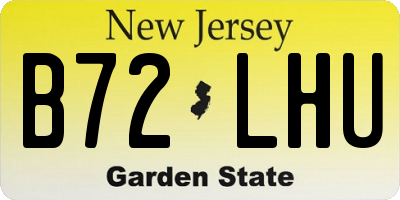 NJ license plate B72LHU