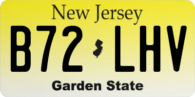 NJ license plate B72LHV