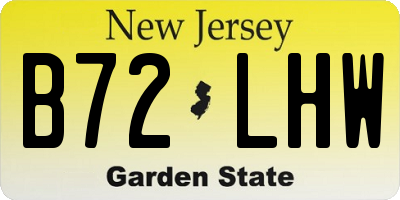NJ license plate B72LHW
