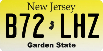 NJ license plate B72LHZ