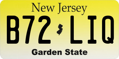 NJ license plate B72LIQ