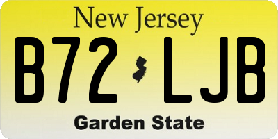 NJ license plate B72LJB