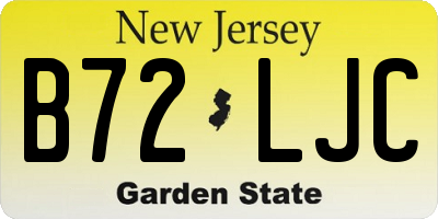 NJ license plate B72LJC