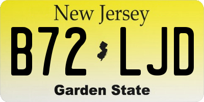 NJ license plate B72LJD