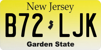 NJ license plate B72LJK